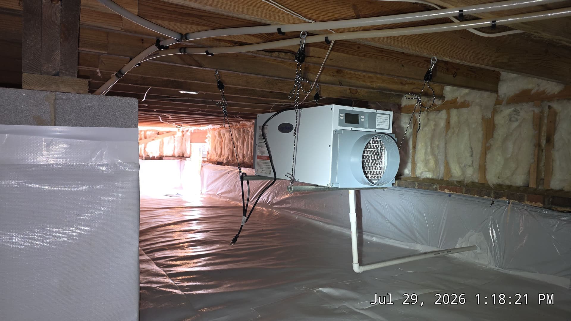 Gallery photos for Full Crawl Space Encapsulation with Dehumidifier Install in Durham: Image #5