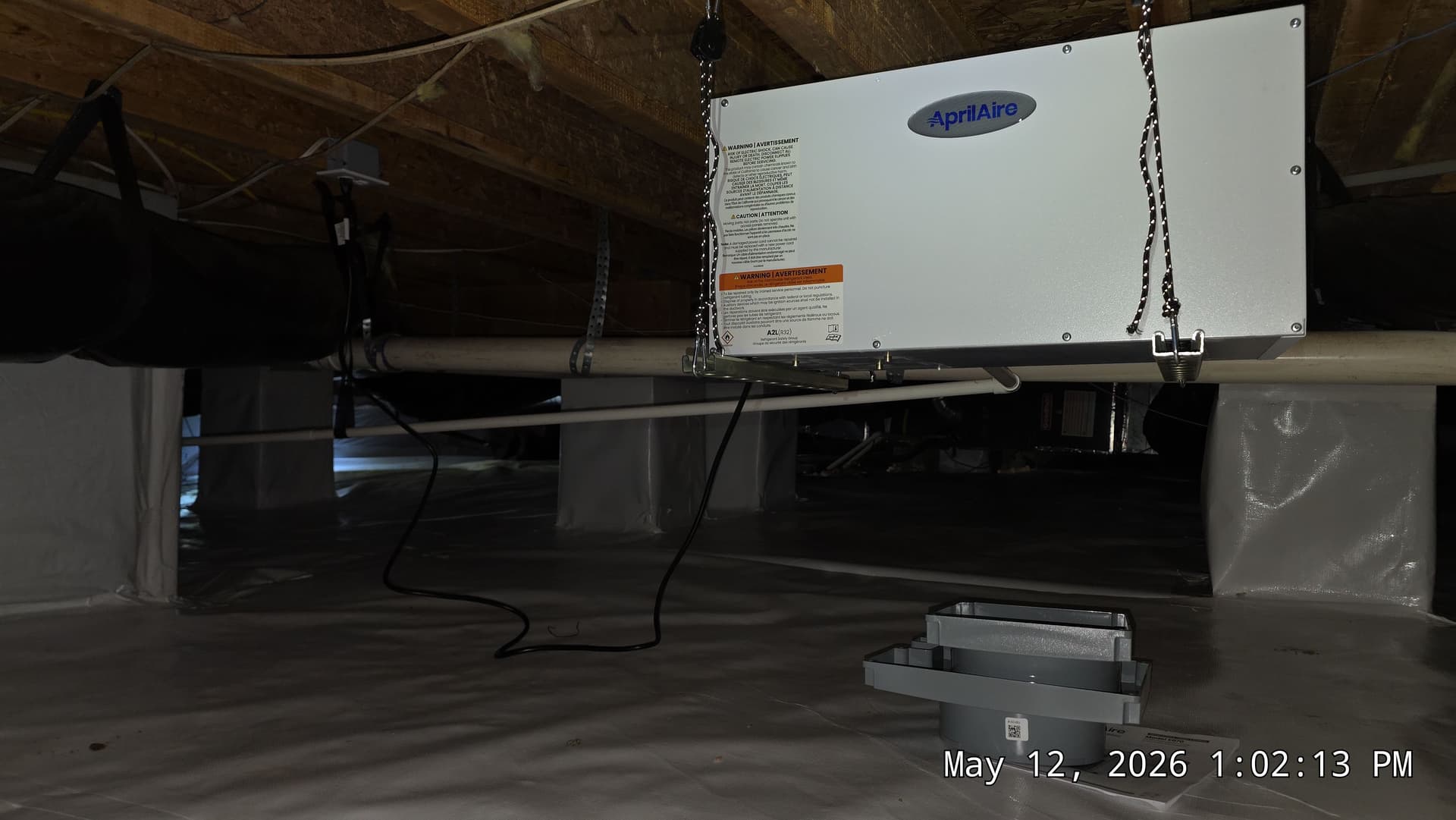 Gallery photos for Crawl Space Encapsulation and Dehumidifier Install in South Durham: Image #1