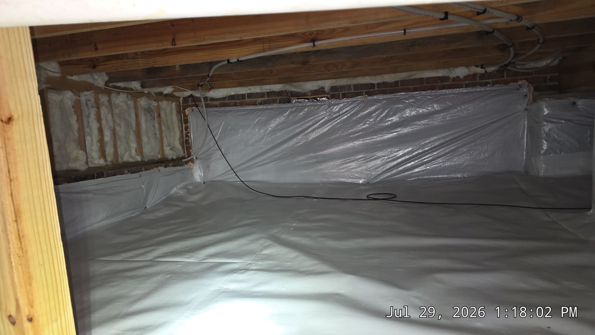 Gallery photos for Full Crawl Space Encapsulation with Dehumidifier Install in Durham: Image #4