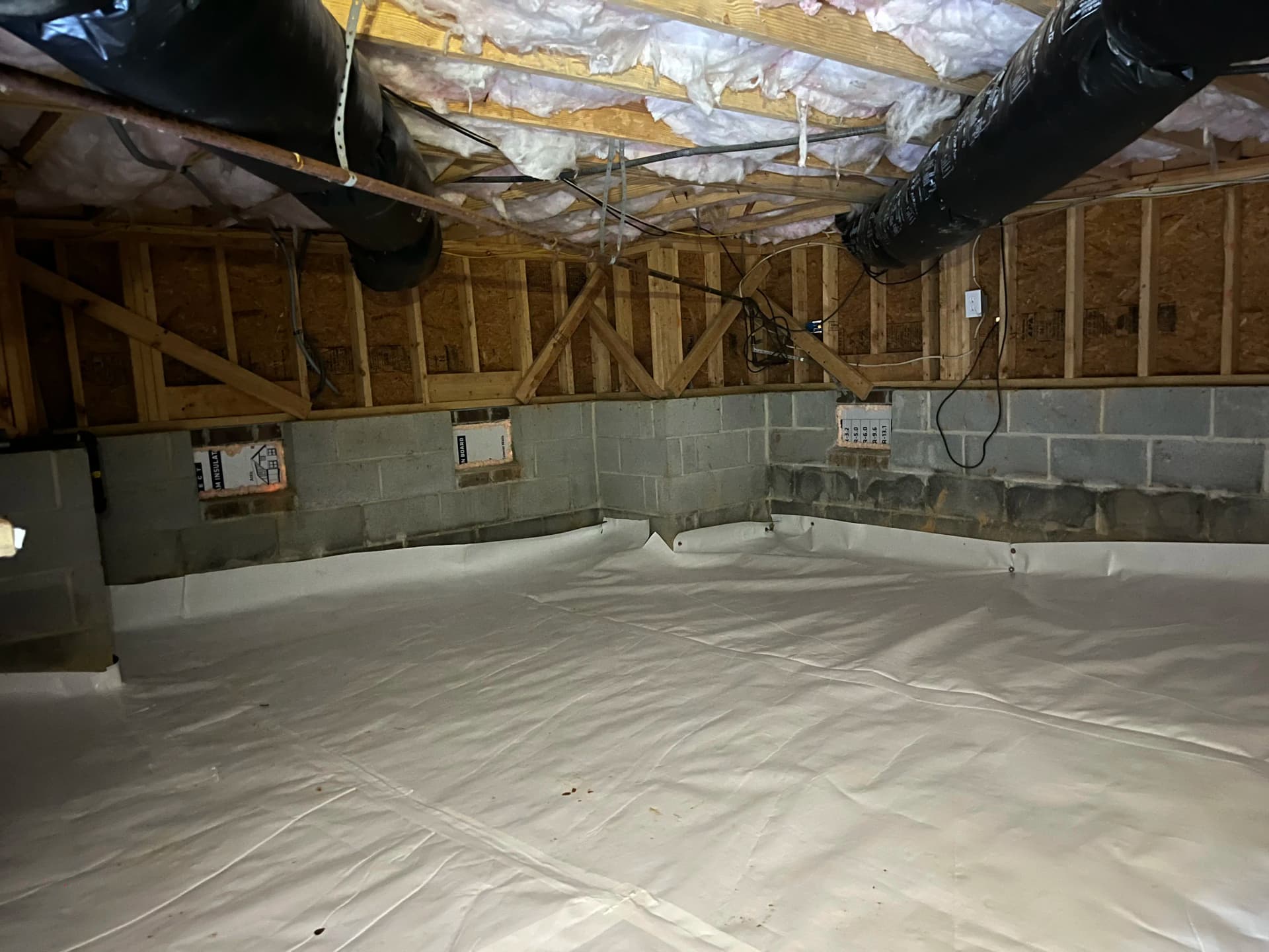 Vapor Barrier and Dehumidifier Install for a Dry Crawl Space image