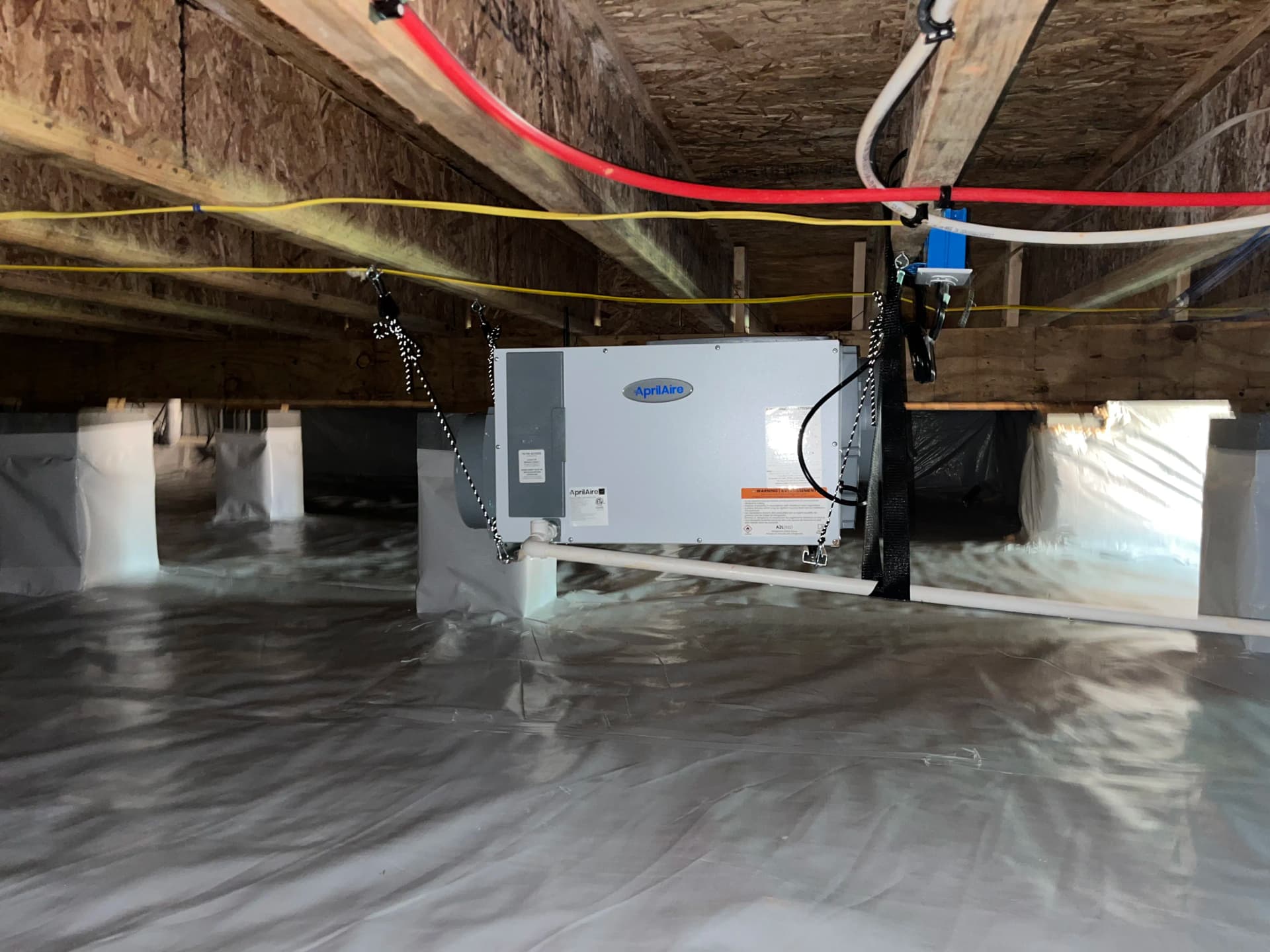 Crawl Space Encapsulation with Wi-Fi Dehumidifier in Burlington image