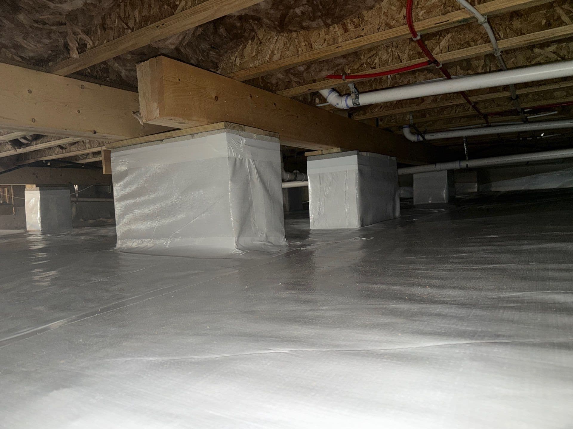 Gallery photos for Superior Crawl Space Revamp with 20 Mil Woven Vapor Barrier: Image #2