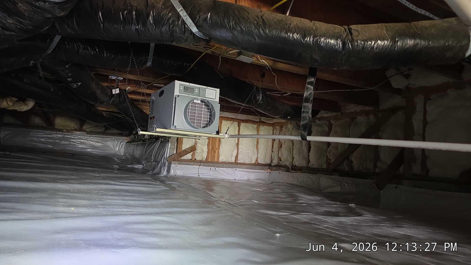 Gallery photos for Full Crawl Space Encapsulation and Dehumidifier Install in Durham: Image #3