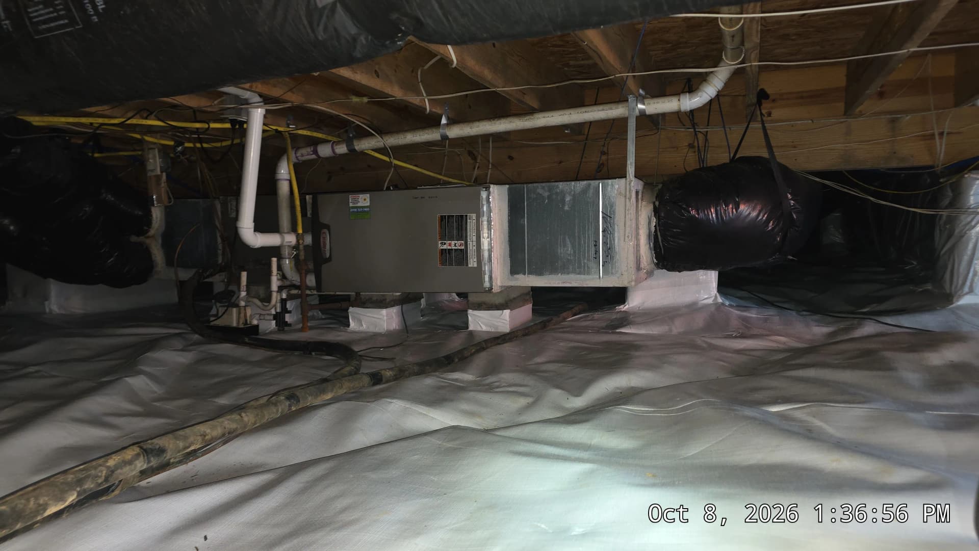 Gallery photos for Crawl Space Encapsulation with 20 Mil Vapor Barrier in Durham: Image #1