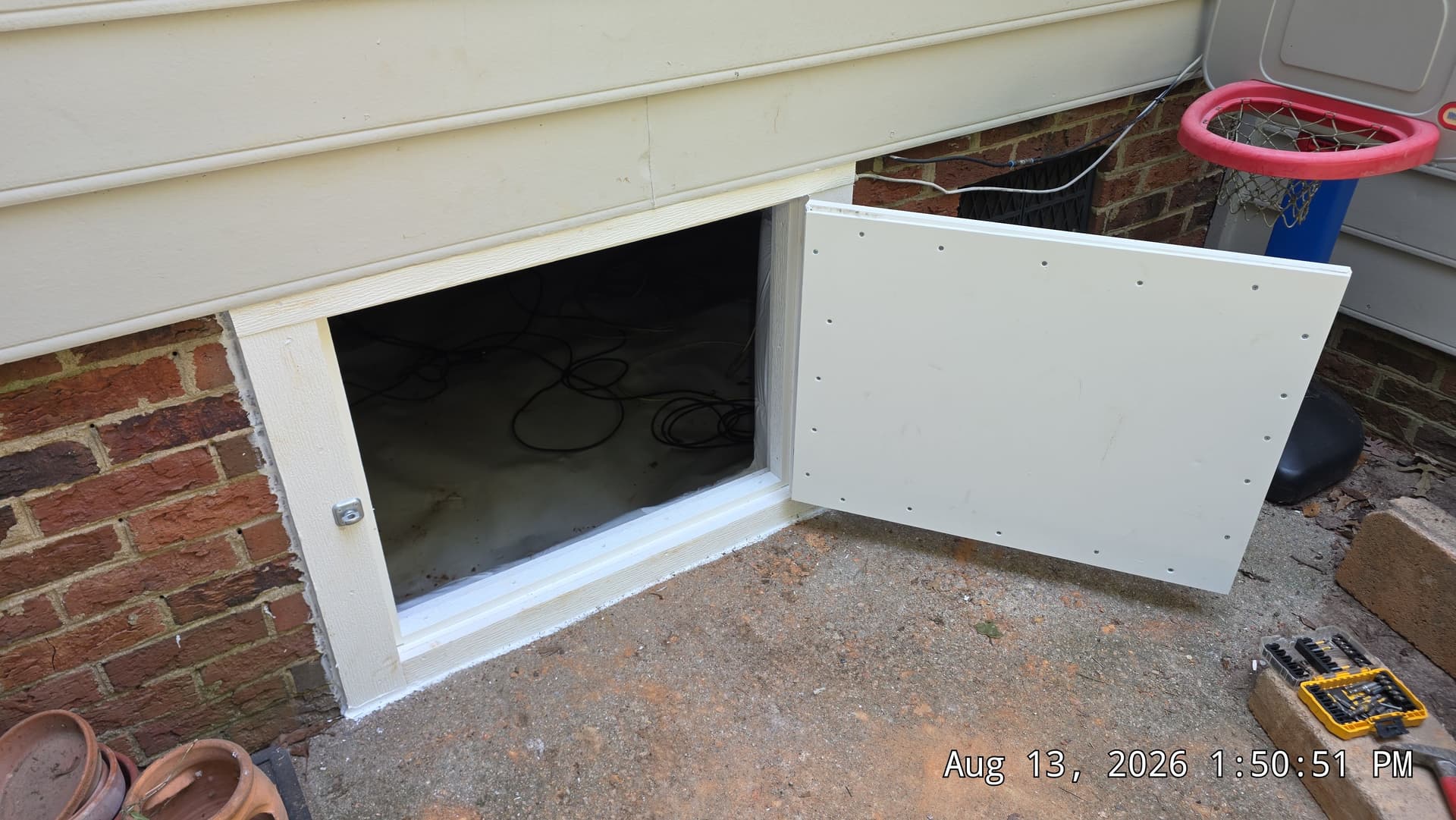 Gallery photos for Crawl Space Encapsulation with Aprilaire E70 Dehumidifier and New PVC Door: Image #3