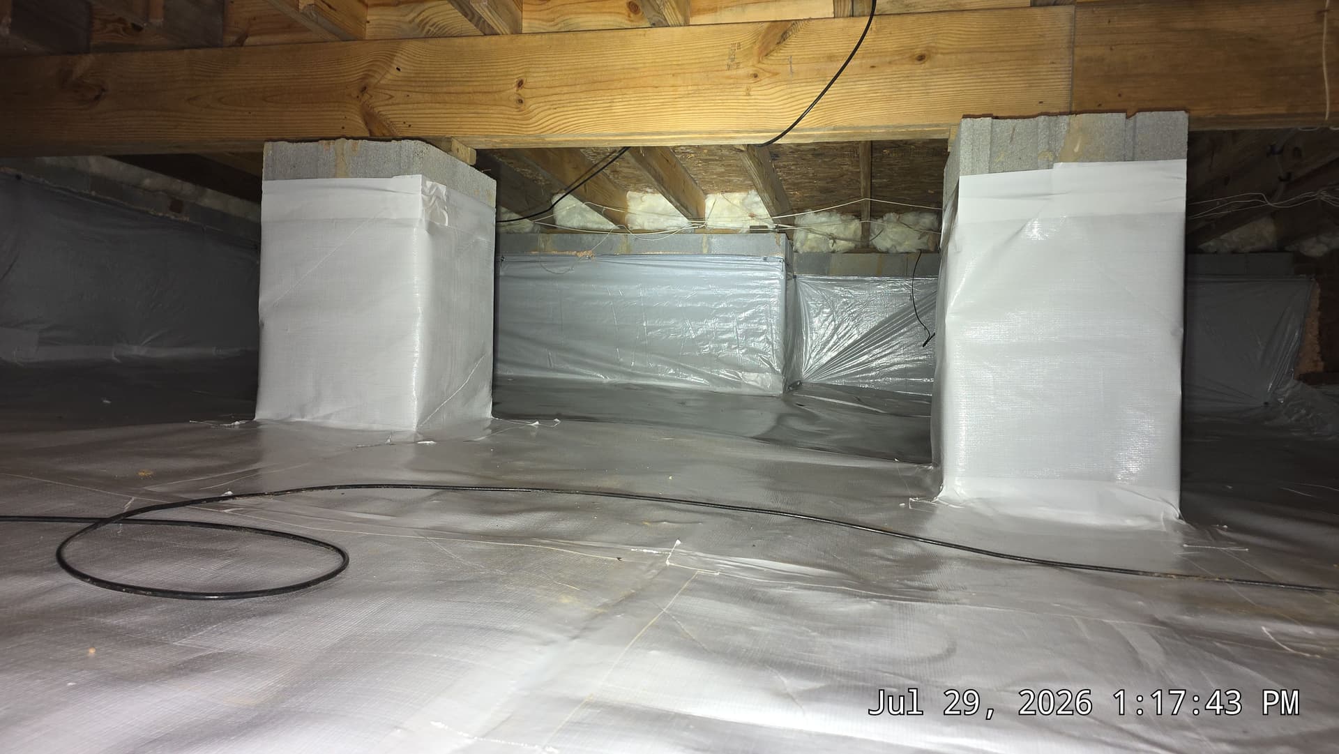 Gallery photos for Full Crawl Space Encapsulation with Dehumidifier Install in Durham: Image #1