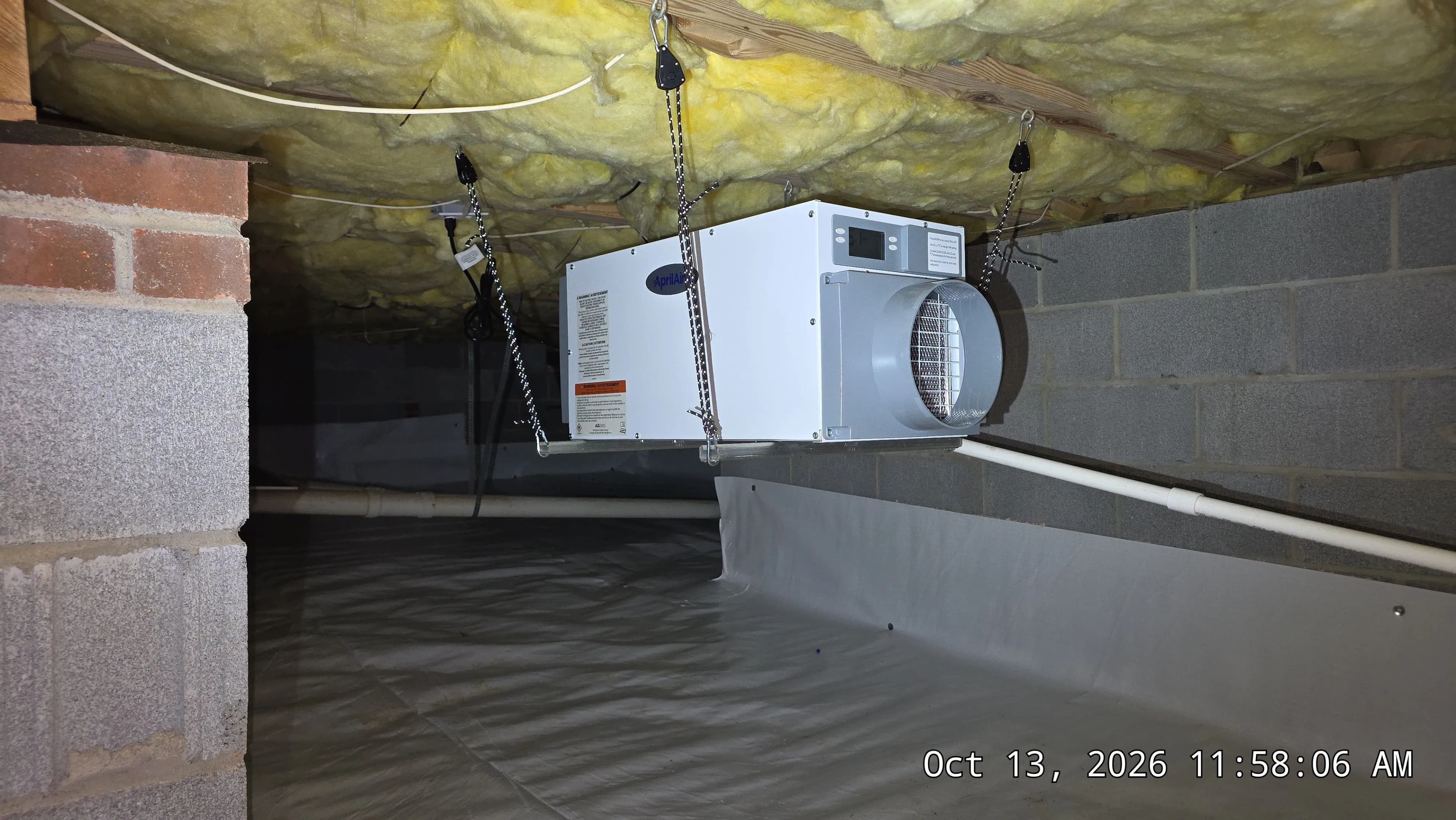 Project Vapor Barrier and Aprilaire E70 Install Keep This Crawl Space Dry image