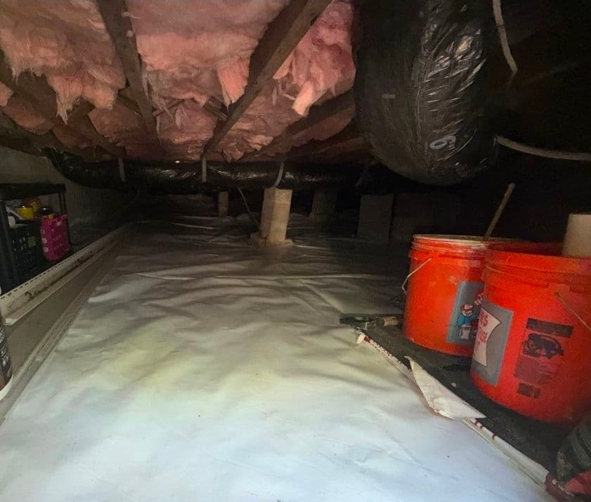 Gallery photos for Crawl Space Gets New Vapor Barrier After Fungus and Failed Insulation: Image #3