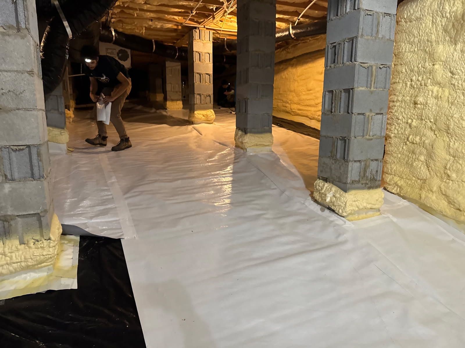 Gallery photos for Crawlspace Vapor Barrier Replacement Success: Image #1