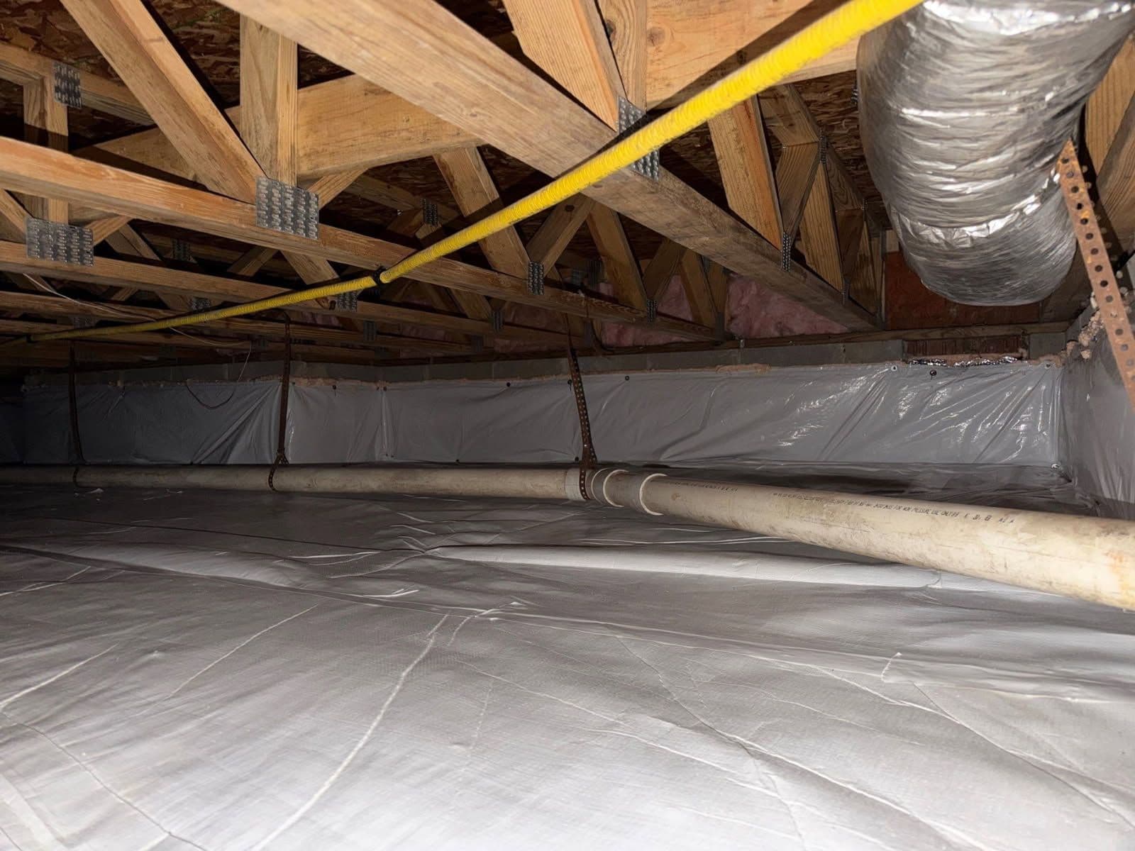 Gallery photos for Crawl Space Encapsulation in North Durham: Image #1