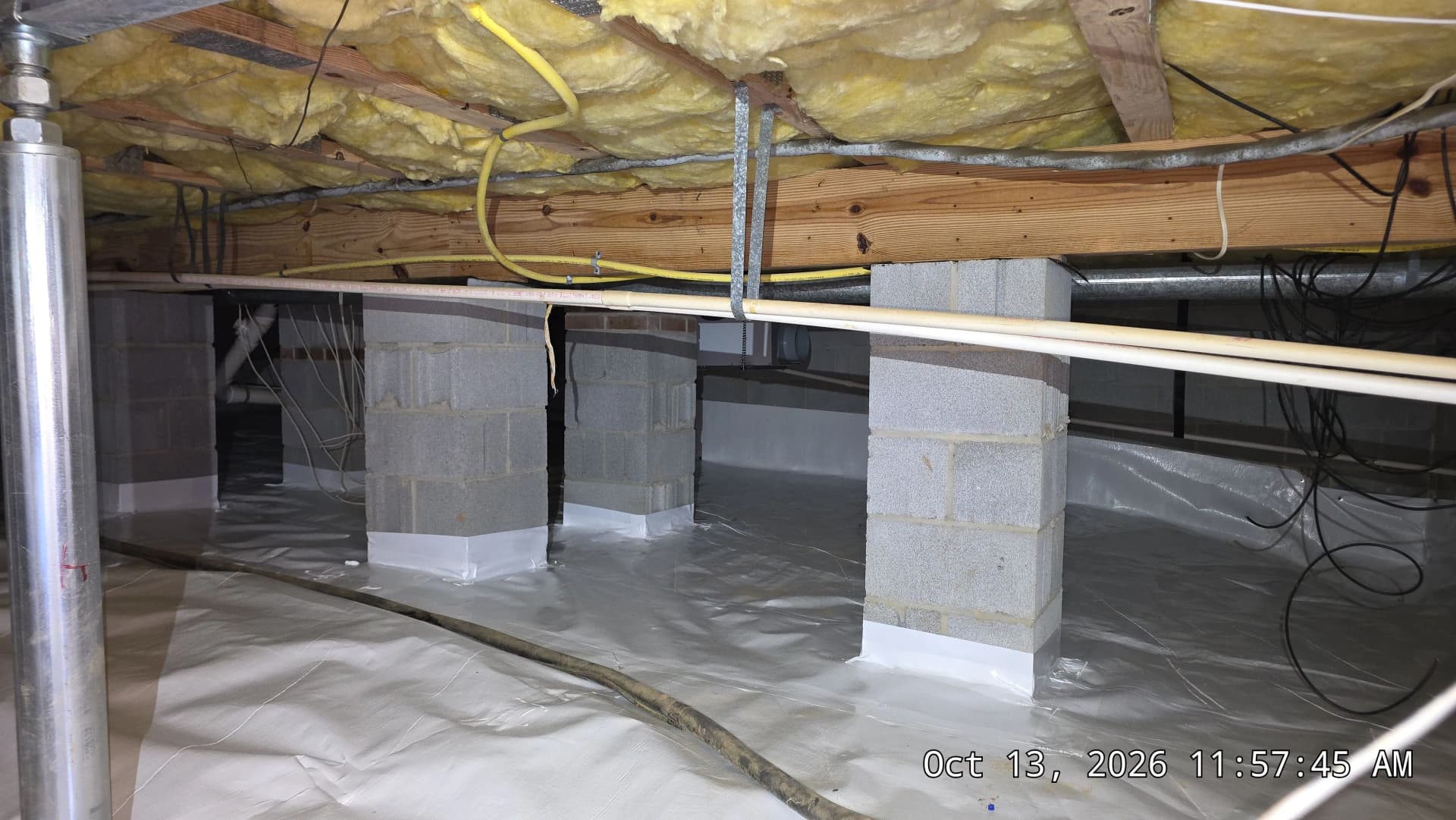 Gallery photos for Vapor Barrier and Aprilaire E70 Install Keep This Crawl Space Dry: Image #3
