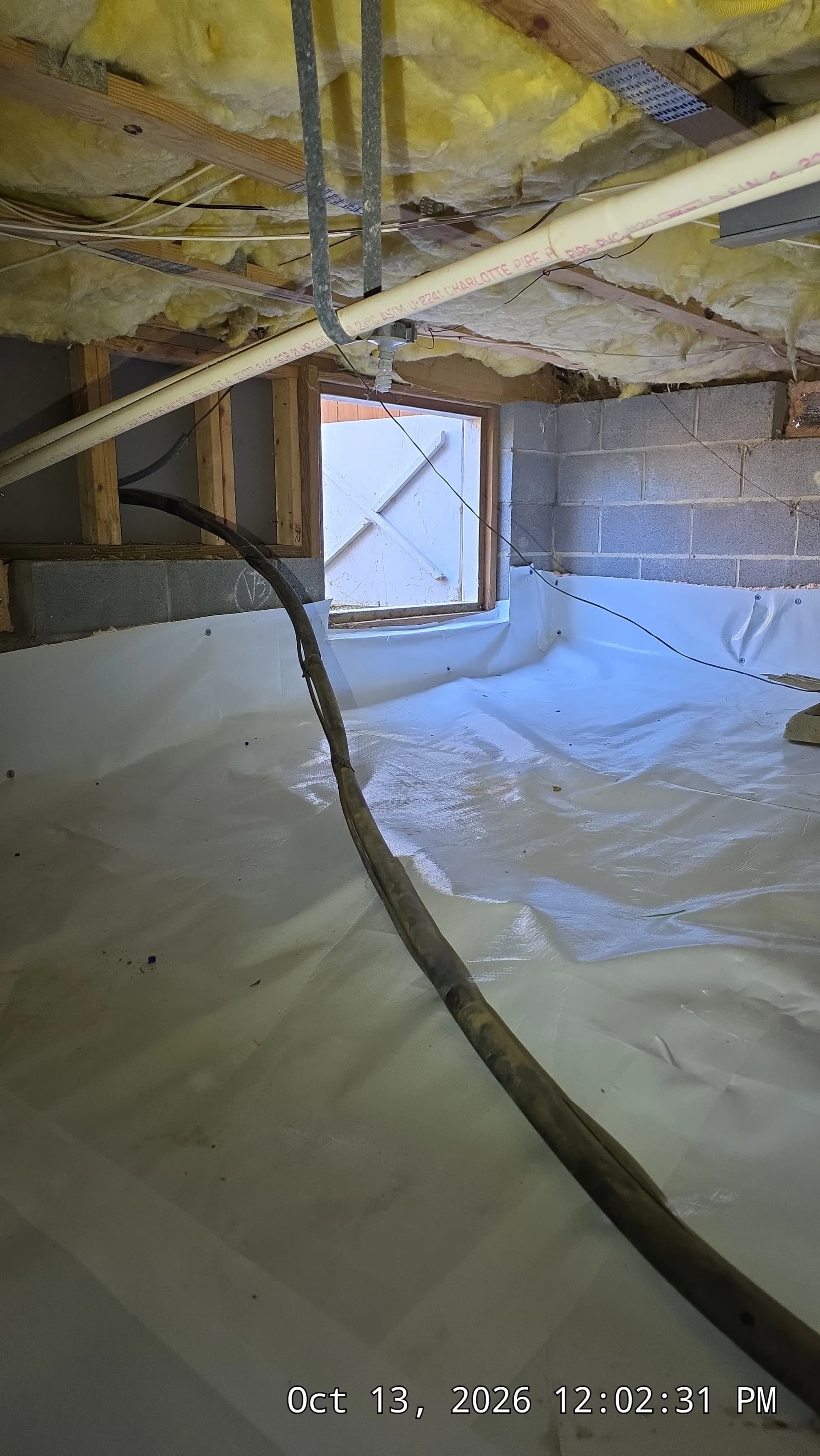 Gallery photos for Vapor Barrier and Aprilaire E70 Install Keep This Crawl Space Dry: Image #2