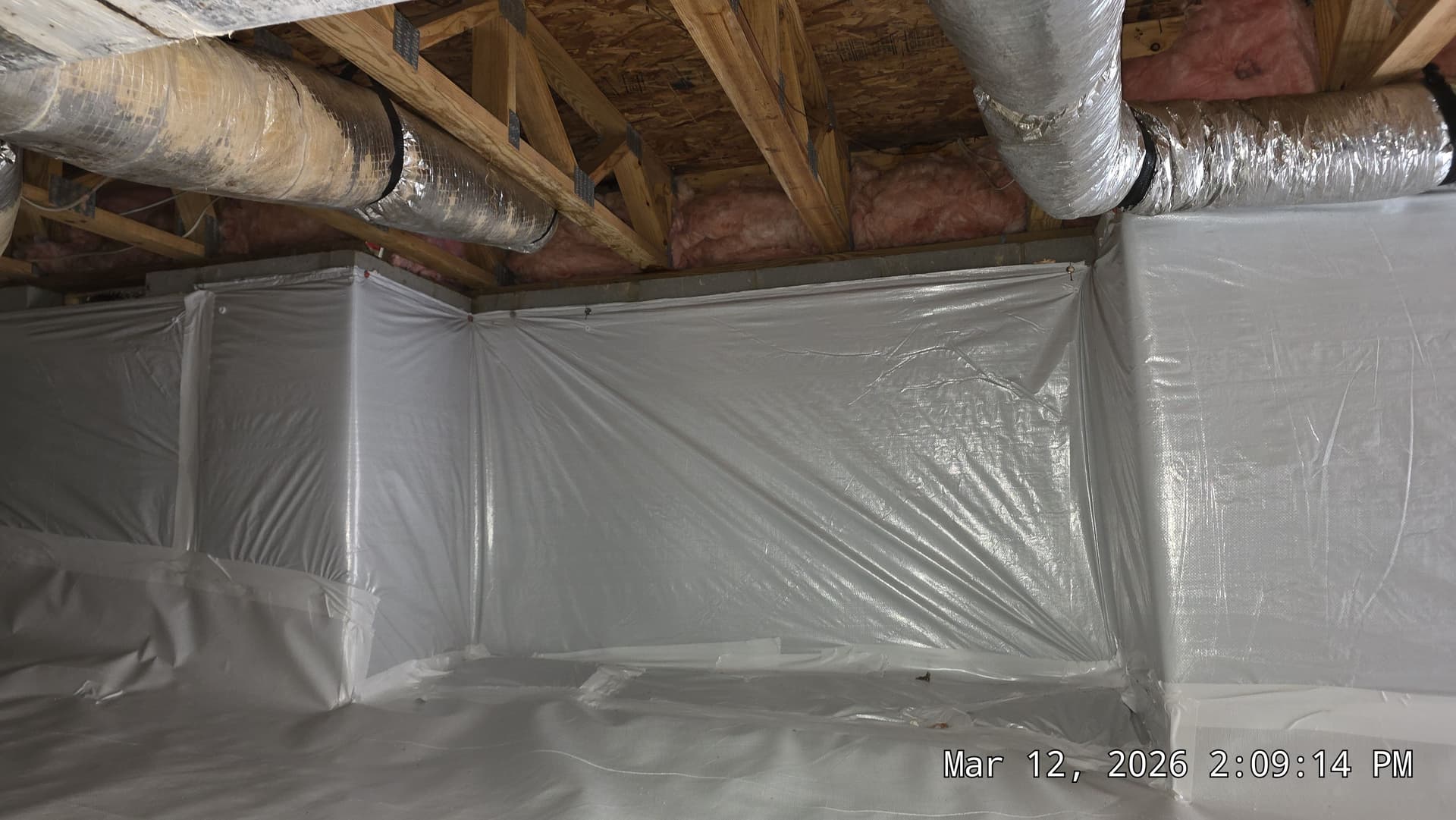 Crawlspace Upgrade with Vapor Barrier and Dehumidifier Installation image