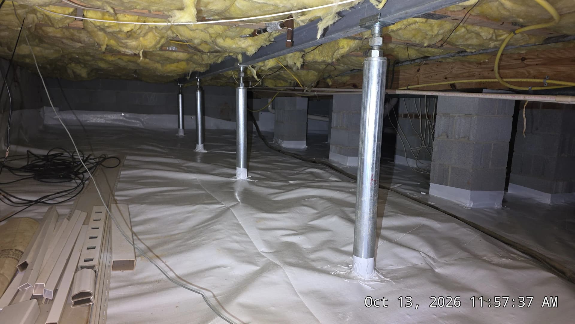 Gallery photos for Vapor Barrier and Aprilaire E70 Install Keep This Crawl Space Dry: Image #4