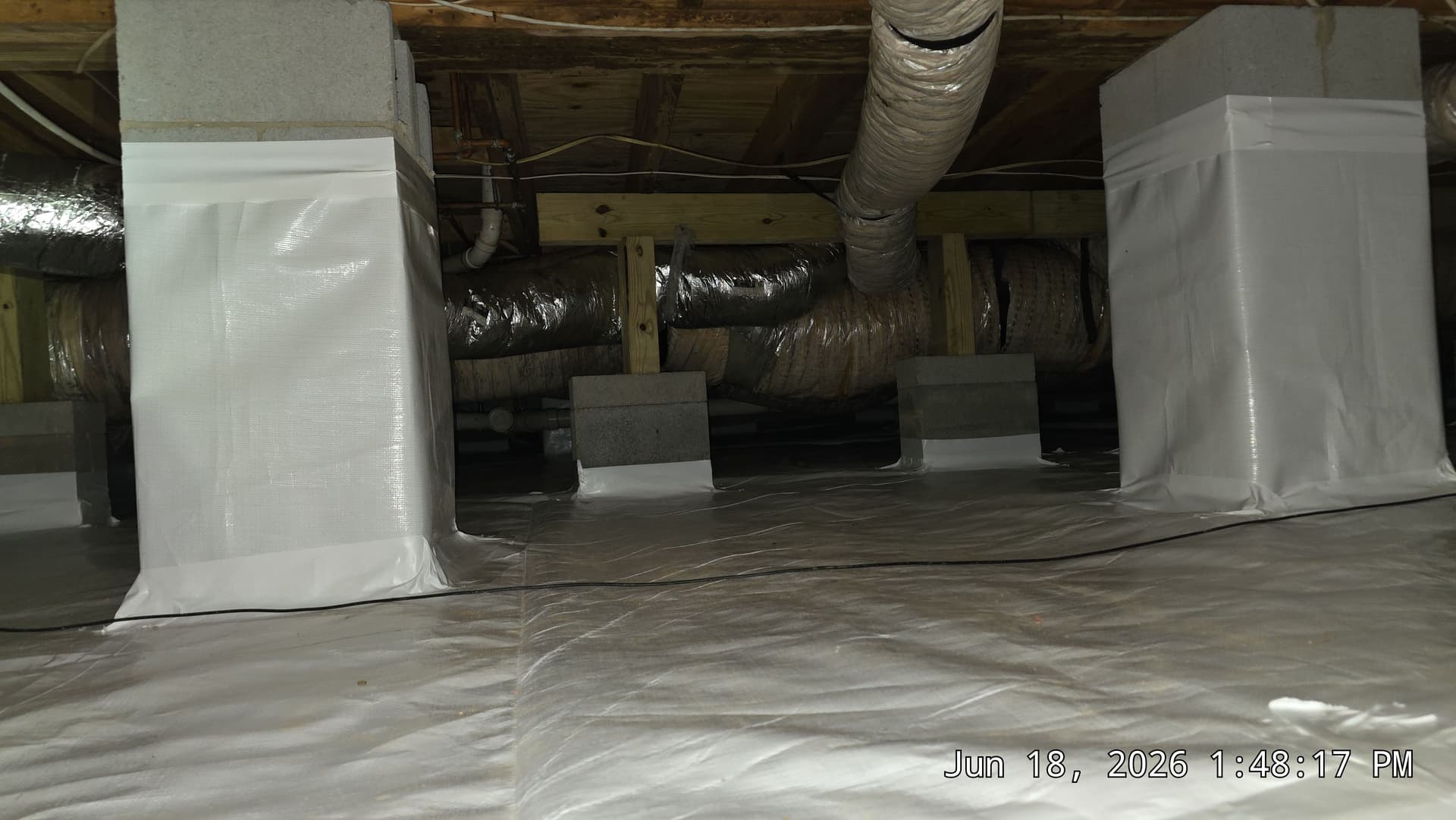 Gallery photos for Crawl Space Encapsulation with 20 Mil Vapor Barrier in Rougemont: Image #2