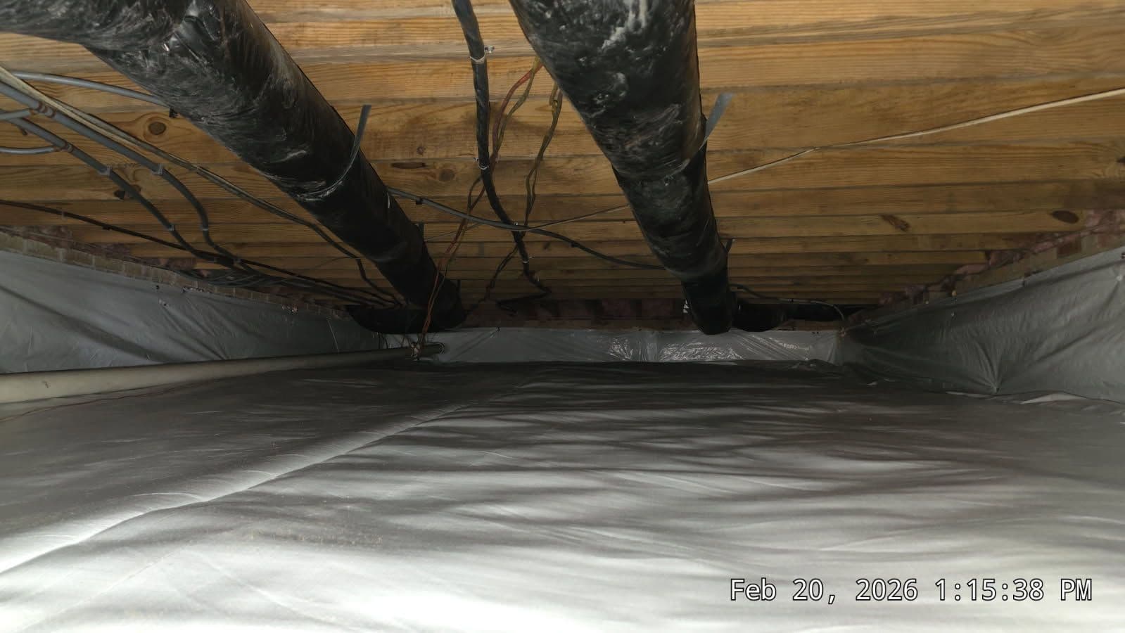 Crawlspace Makeover in Durham with Insul-barrier and Aprilaire Dehumidifier image